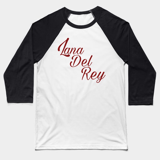 Lana Del Rey text Baseball T-Shirt by Pale Green Ghosts